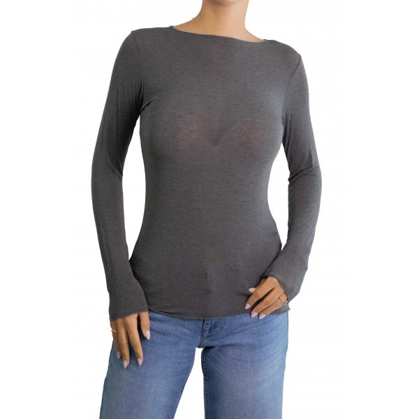 Maglia misto cashmere tinta unita 